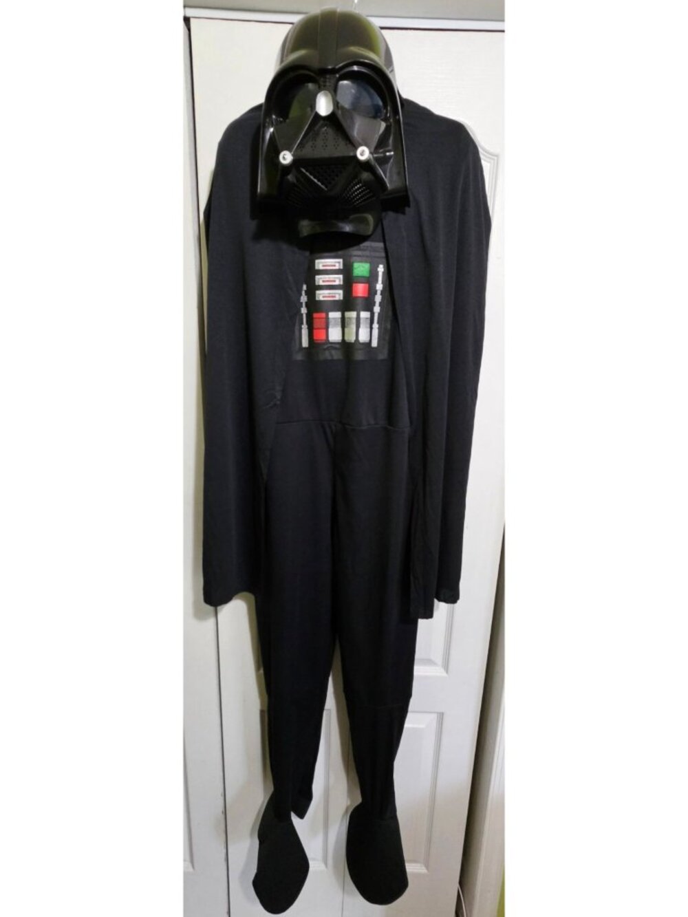 Darth Vader Costume Boys 10-12 Star Wars Rubie's Jumpsuit Mask Cape Sith Kids